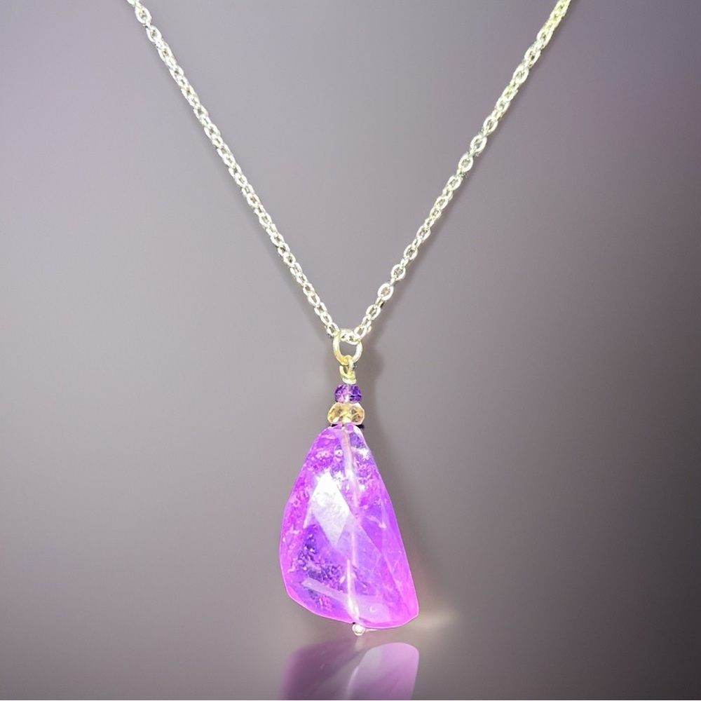 Genuine Amethyst Pendant Necklace! - Picture 5 of 5